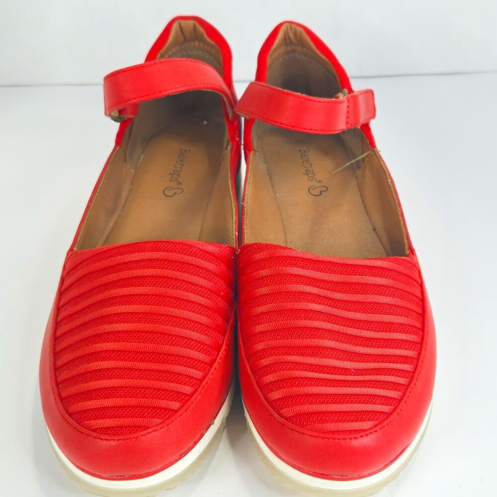 BareTraps Red Flats with Strap